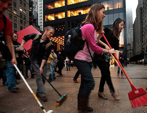 Melanie Sweeping OWS